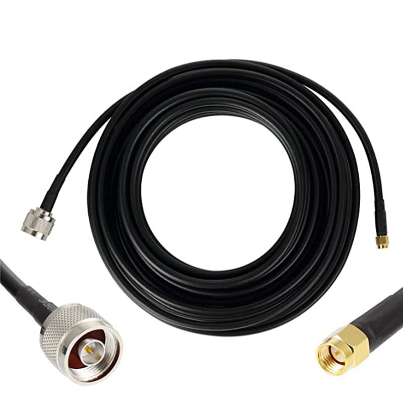 ROHS Low Loss 50 ohm SMA Male To N Male LMR240 RF Coaxial Cable 20 Meters