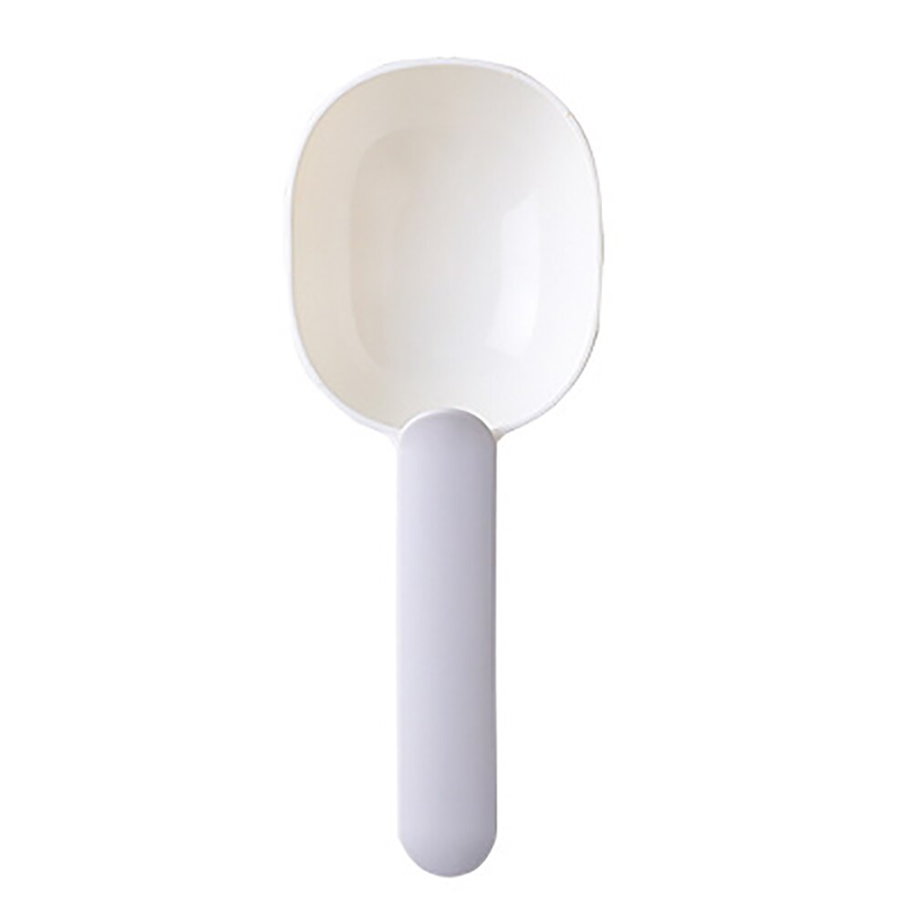Multi-function Portable Food Scoop with Plastic Sealing Clip Measuring Scoops Rice Spoon Grain Shovel Measuring Flour Scoops: white gray