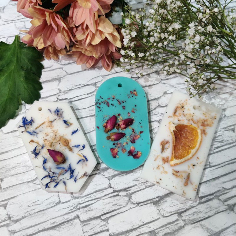 6 Holte Diy Silicone Klei Aromatherapie Tabletten Mallen Ambachten Opknoping Ornamenten Wax Mallen Resin Mold Craft Moulds