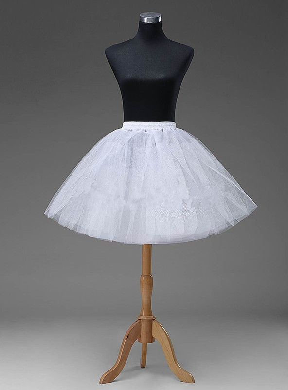 Jupon court Crinoline, sous-jupe, Tutu, robe de mariée, créoles, ,: WHITE