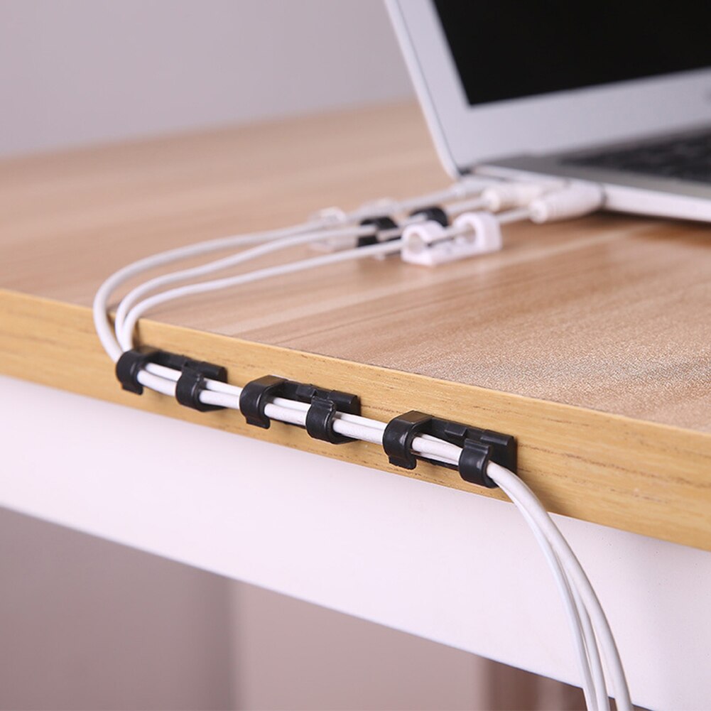 20 stk selvklebende wire spenne line feste kabel klips organisere festeholder