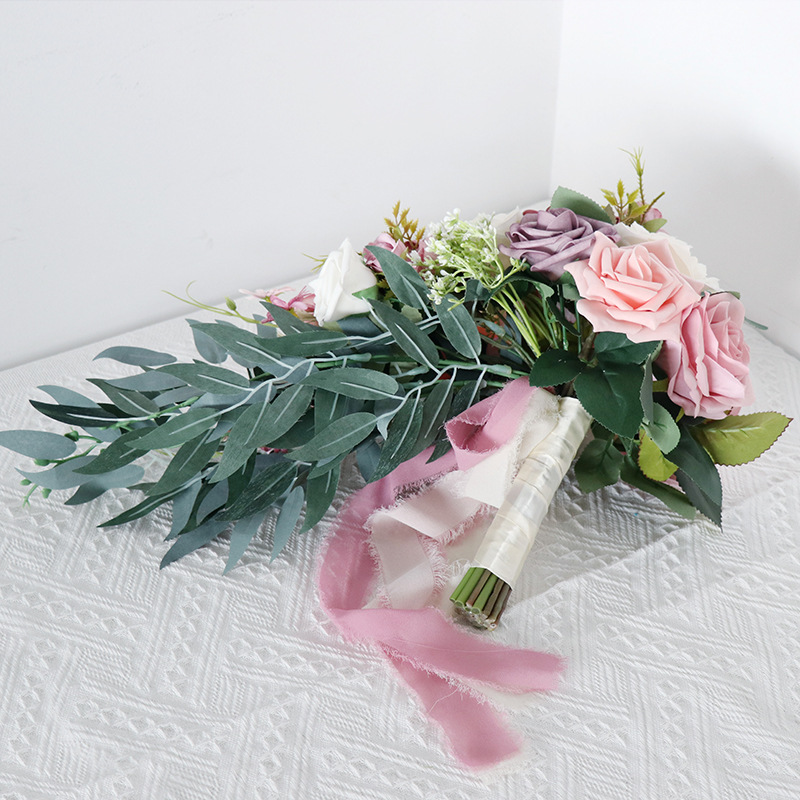 Popodion-ramo de novia en forma de gota, flores para sostener fotos de boda, accesorios, ramo de boda, cuñas 90627