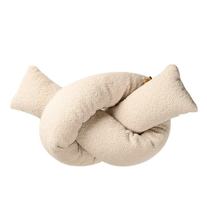 Styl skandynawski streszczenie poduszka podłogowa ciepłe siedzisko sofy poduszki puszyste Butt Pads Tatami materac pluszowe zabawki fotografia rekwizyty: white knot 10x150cm