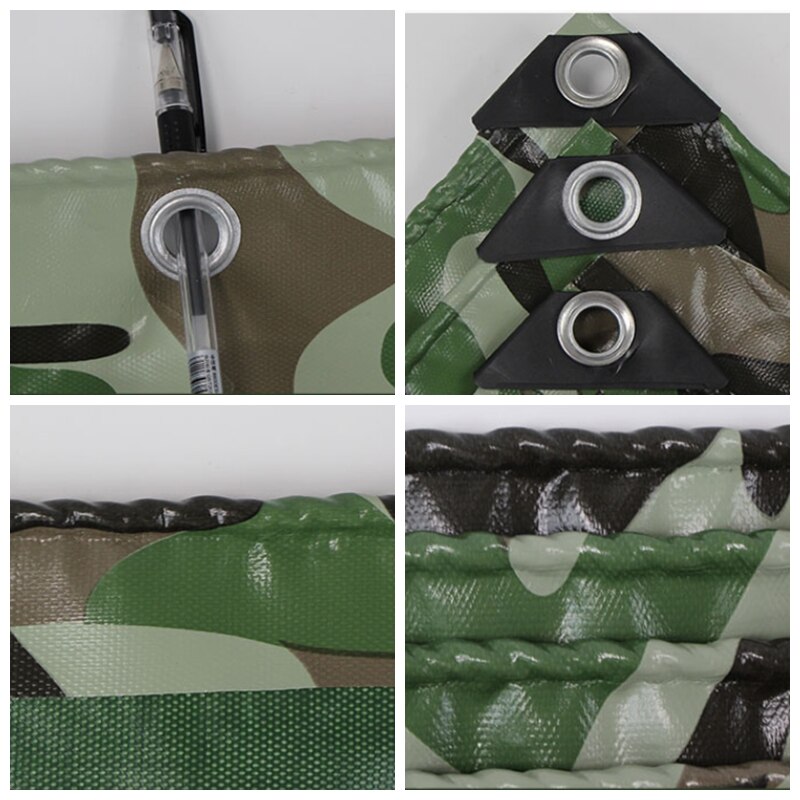 0.4mm Camouflage PVC Waterproof Tarpaulin Grade Rainproof Tarp Garden Plant Balcony Cover Anti-flaming Cloth Forest Fire-proof