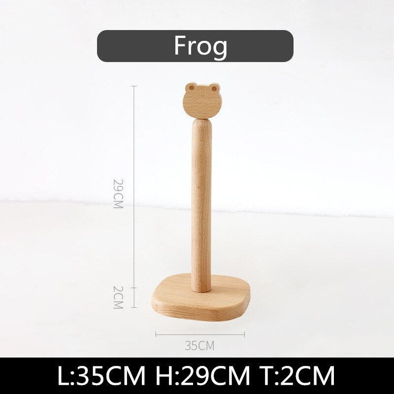 Harz Koch Doppel-Schicht Rolle Papier Handtuch Halfter Figuren Kreative Tiere Hause Kuchen Einkaufen Restaurant Holz Dekoration Ornamente: Frosch