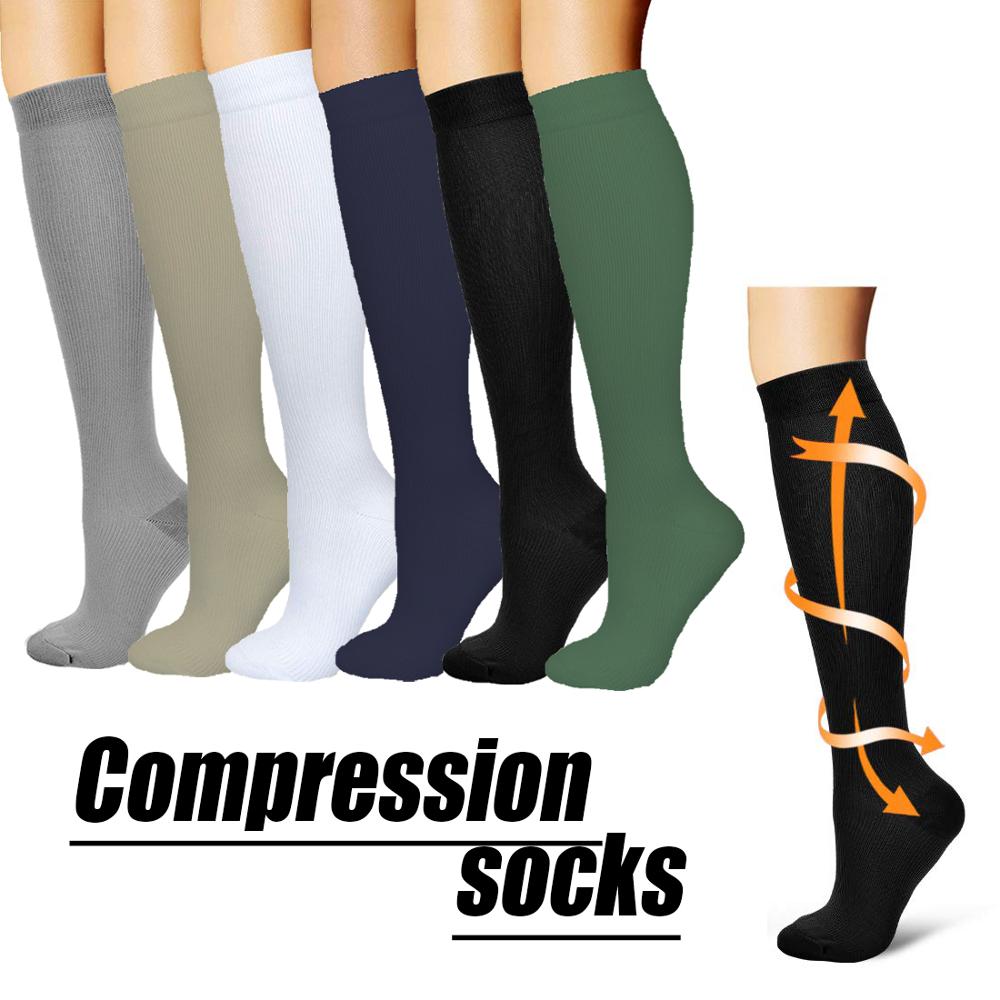 Calcetines de compresión Brothock, medias médicas de nailon para lactancia, calcetines deportivos transpirables para adultos de secado rápido para ciclismo al aire libre