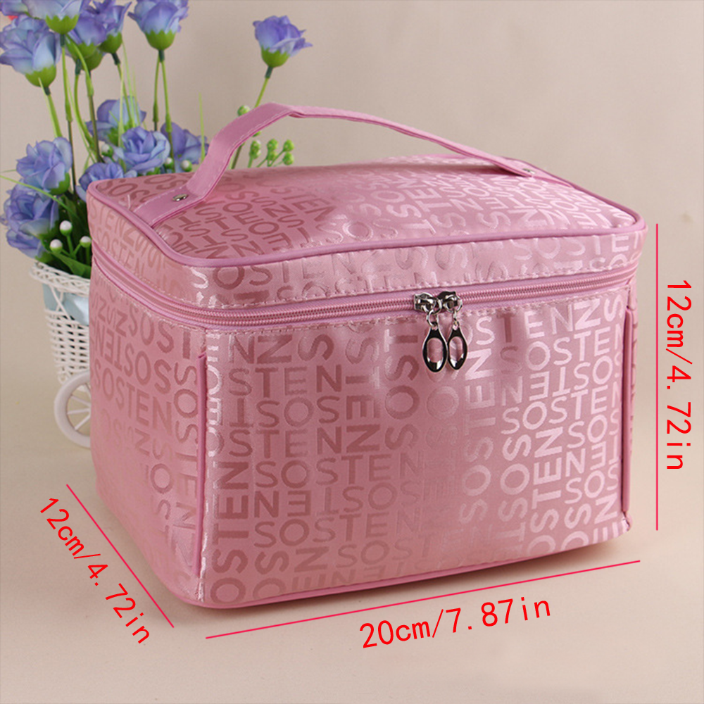 Makeup Bag Portable Large Capacity Organizer Storage Box Advanced CarryOn Waterproof Wash Cute Sweet Handbag Simple Toiletry Bag
