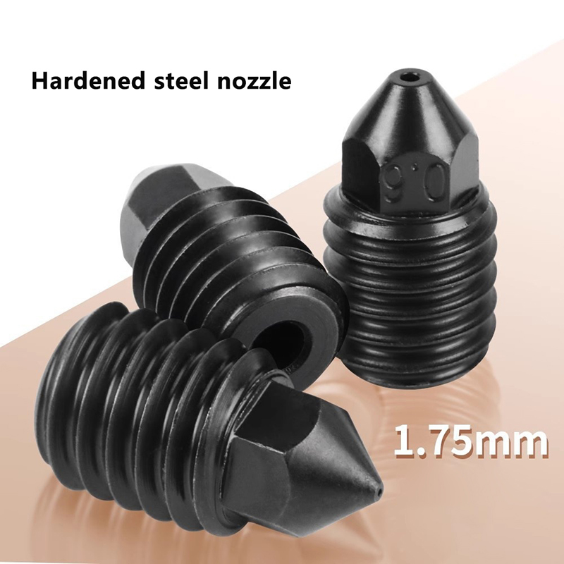 For Bambu Lab X1/P1P Nozzle 0.6 0.8 1.0mm Hardened Steel CHT Cloning Brass Nozzle Upgraded Hotend Steel For Bambu Lab 3D Printer