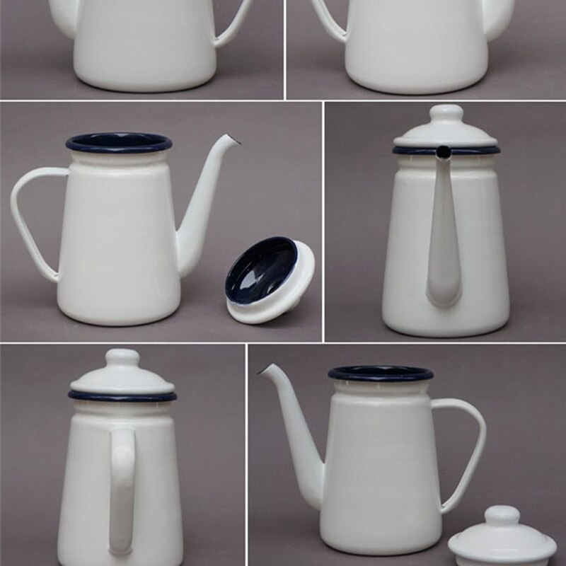 1.1l emalj kaffekanna hand tekanna induktionskokare gasspis universal
