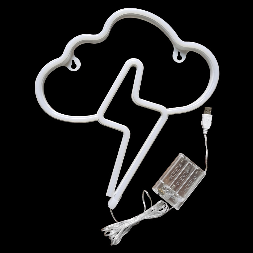 Lightning Bolt LED Neon Sign Flash Neon Light Hanging Wall Lamp Room Decor Light Wall Decor for Home Wedding Party Decorations