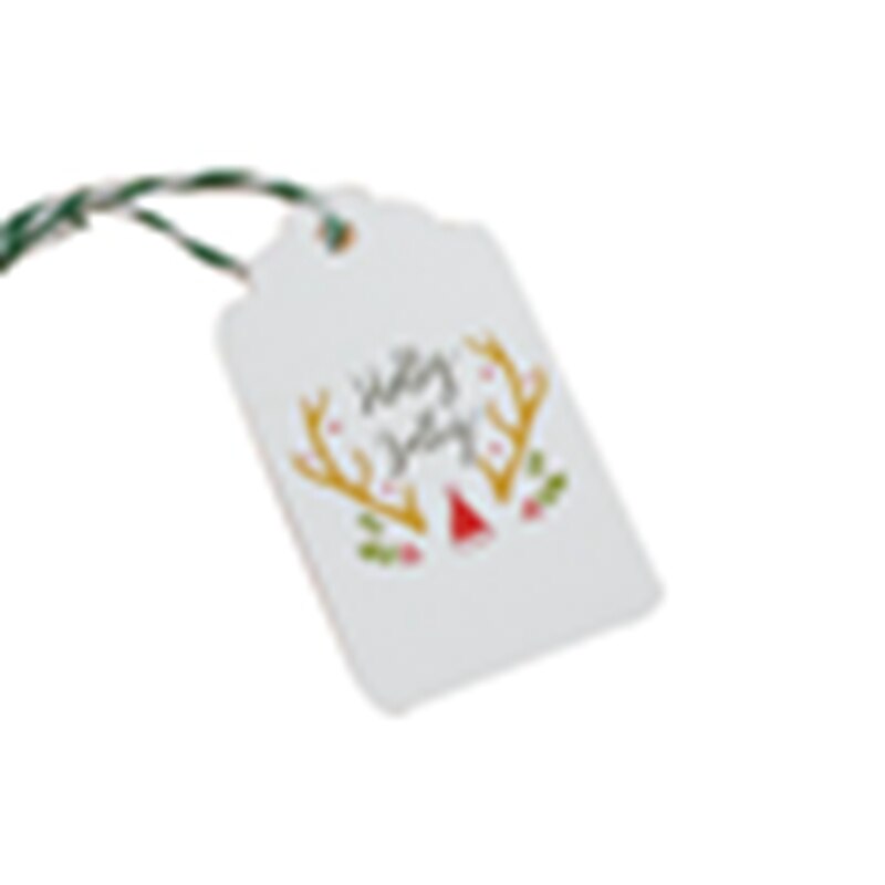 Offre spéciale étiquettes volantes papier Kraft blanc robinets avec chaîne à la main bricolage étiquettes de noël étiquettes affichage emballage étiquette carte