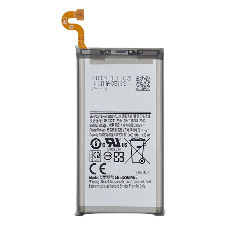 OHD Original High Capacity Battery EB-BG960ABE For Samsung Galaxy S9 G960 G960F G960U G960W G960F/DS G9600 3000mAh + Tools