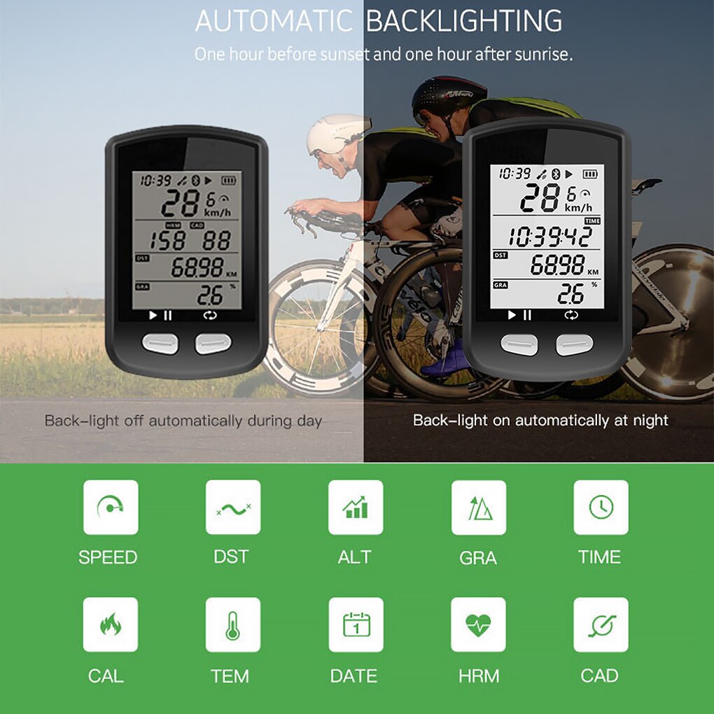 Fiets Computer Draadloze Gps Kilometerstand Snelheidsmeter Racefiets Mtb Fiets Bluetooth Ant + IGS10 Met Cadans Fietsen Computer