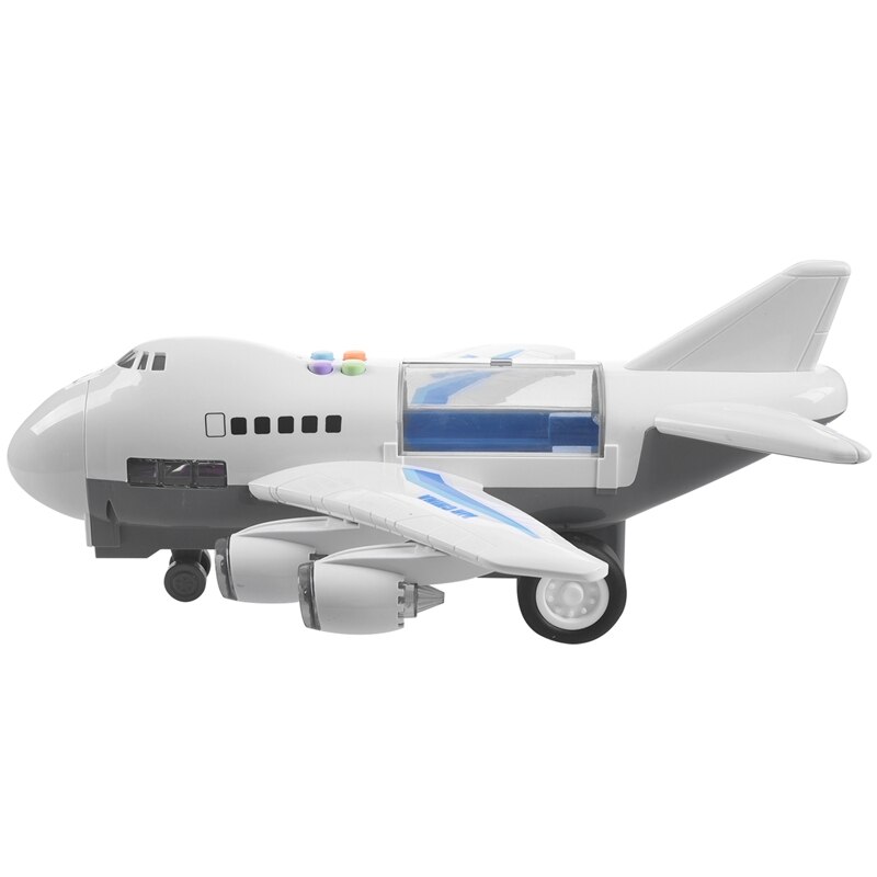 Musik Geschichte Simulation Spur Trägheit freundlicher Spielzeug Flugzeug Große Größe Passagier Flugzeug freundlicher Verkehrsflugzeug Spielzeug Auto, Weiß
