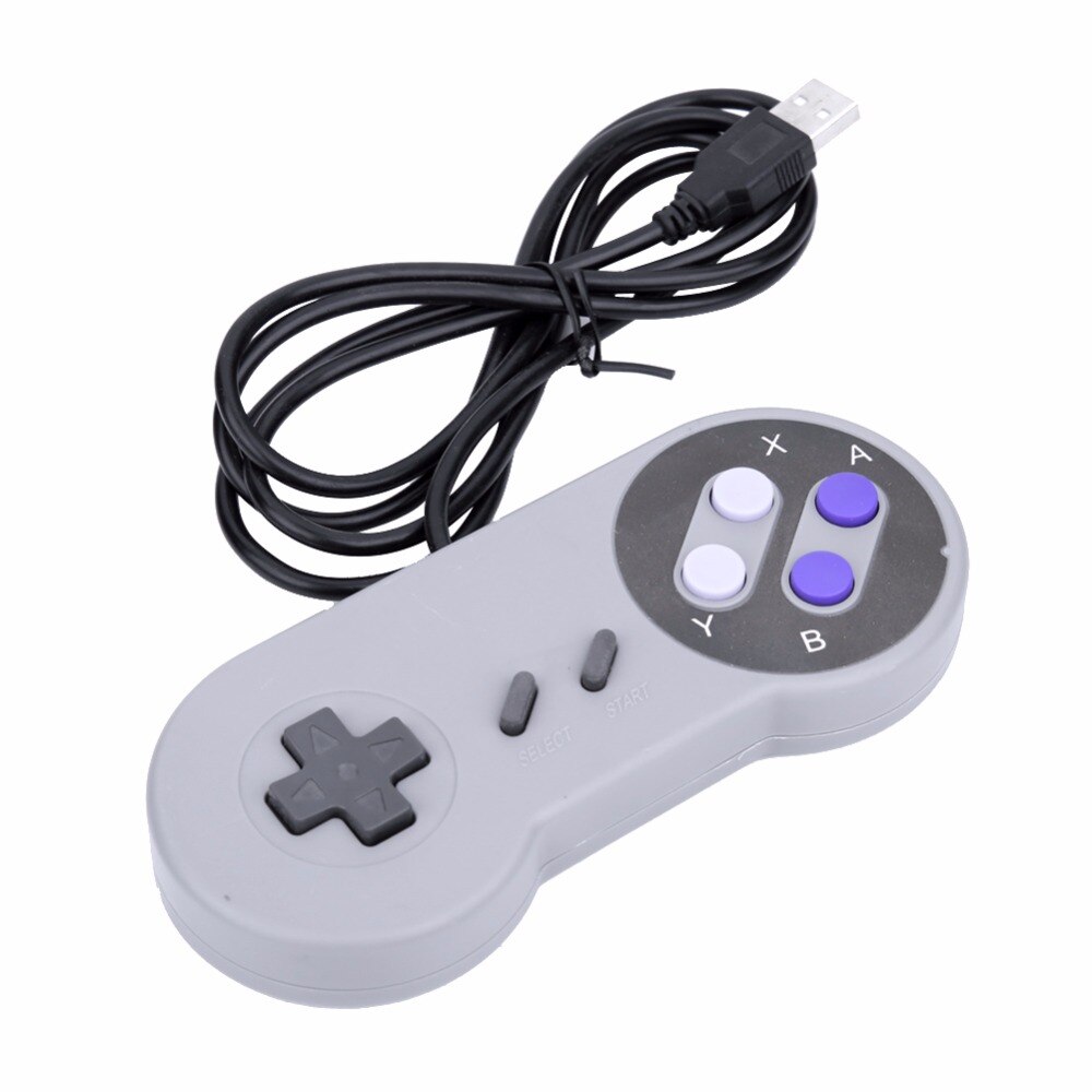 Usb Controller Gaming Joystick Gamepad Controller Voor Nintendo Snes Game Pad Voor Windows Pc Computer Control Joystic Gamepads: gray