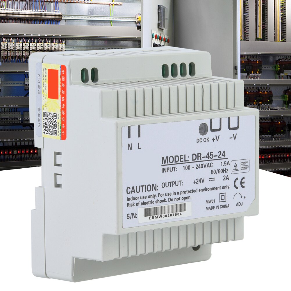 DR-45-24 45W Single Output 24V Din-Rail Power Supply AC/DC Switching Power Supply