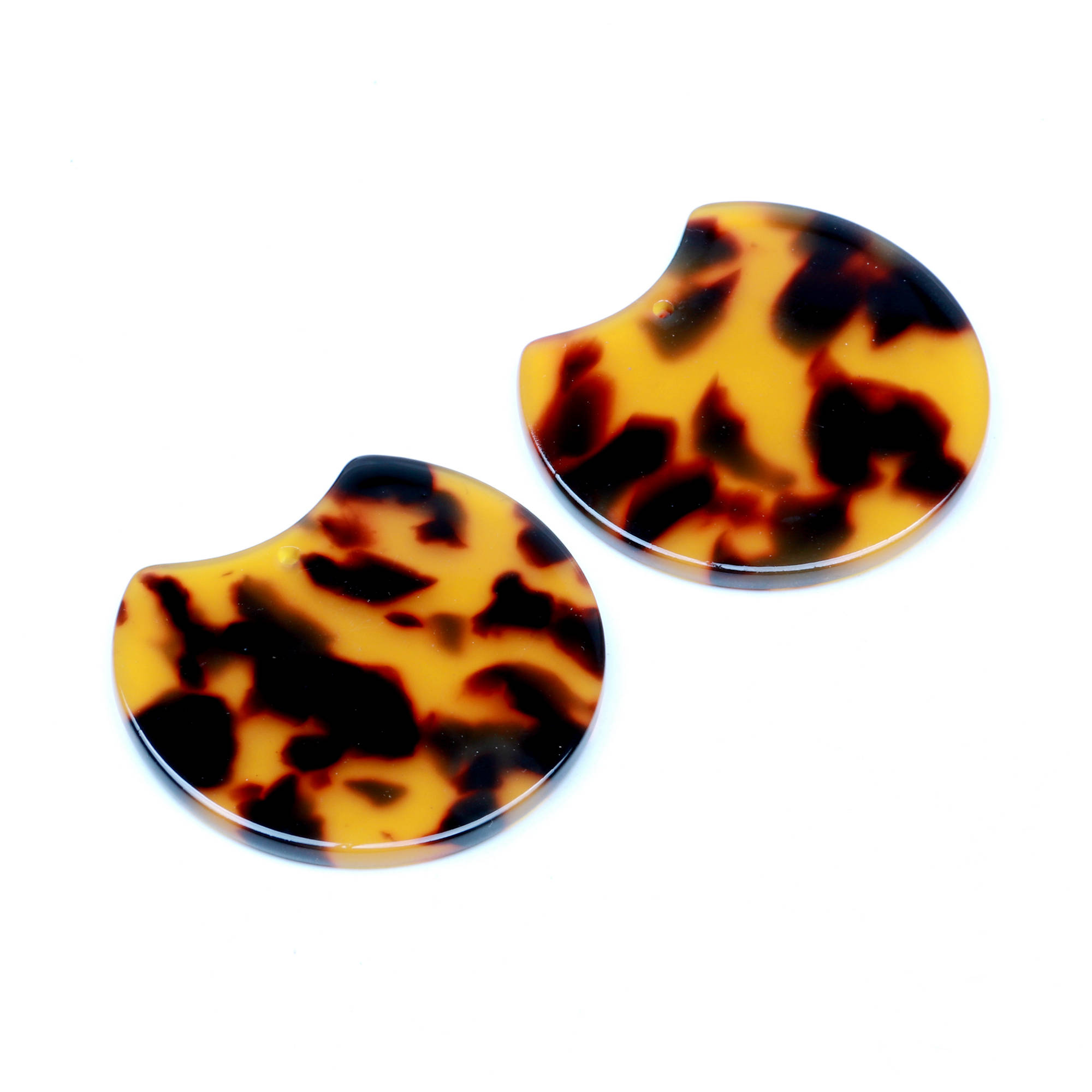 Tortoise Shell Earring Charm,Acetate Acrylic Beads,Special Round Shaped Pendants,Boho,Circle Cutout Earrings Parts,36mm-ACE182: Pure Gold Color