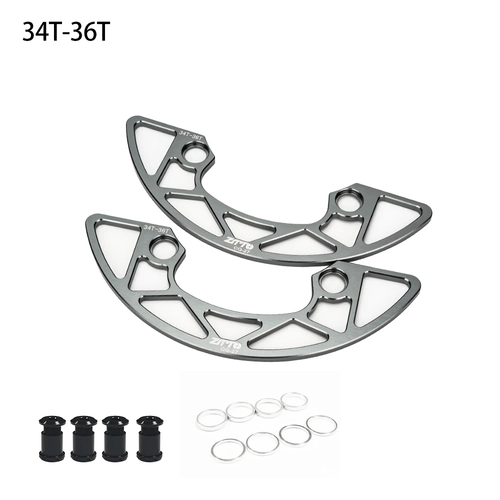 Protector de plato ZTTO MTB 104BCD 30/32/34/36/38/40T CNC cubierta protectora de plato y pernos cubierta protectora de rueda de cadena de bicicleta: Borgoña