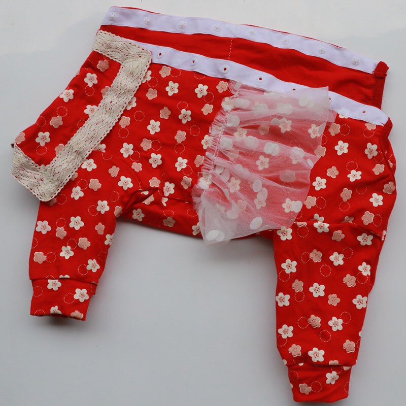 Mono fino para perros y mascotas ropa estampada, peto de encaje, pijamas elásticos de algodón 100% para perros pequeños, Chihuahua, sudadera de Caniche: 14