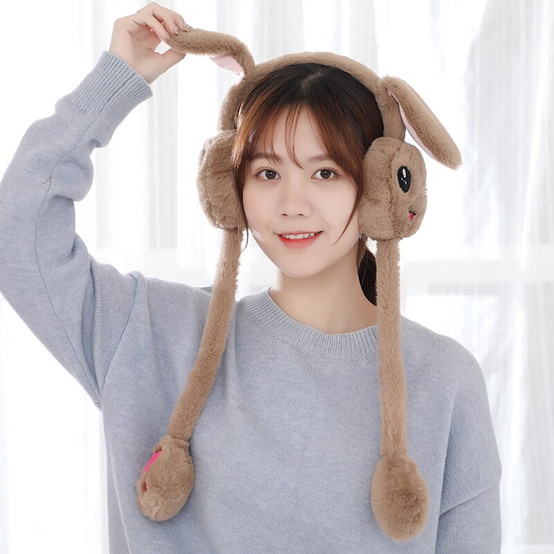 Earmuffs Headphones Fur Skiing Earmuffs Ear-Warmer Teenage Adult Winter Lovers Women Plush Girl Plain Autumn: Dark khaki
