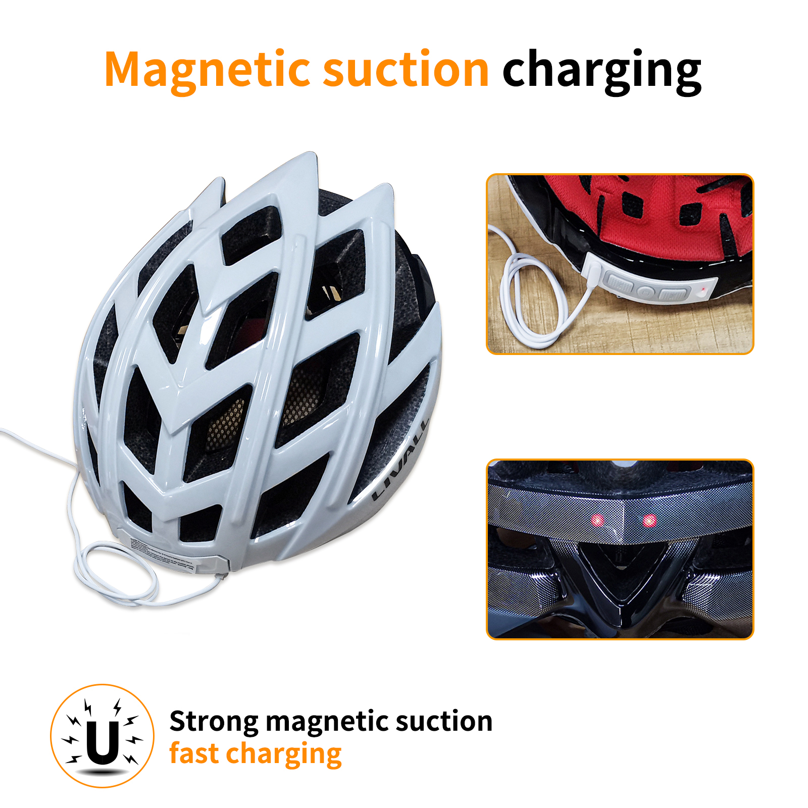 Cable de carga para Smart4u, SH50, SH55M, cargador magnético para LIVALL, BH51T, BH51M, BH50T, BH50M, BH60SE, casco de ciclismo inteligente