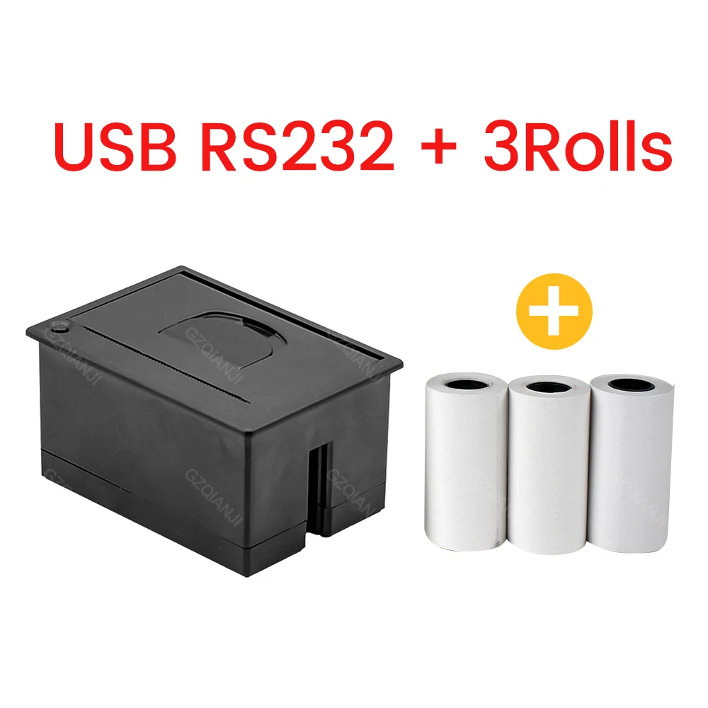 GOOJPRT QR204 58mm Mini Embedded Receipt Thermal Bill Built-in Printer TTL RS232 USB Interface High Speed Printing 50-85mm/s: Gold