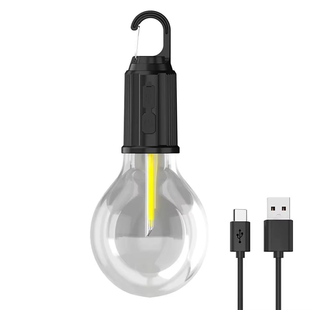 Usb-uppladdningsbara led-campinglampor 2 lägen utomhus vattentäta hängande tältlyktor nödljus för fiske grill: 4.5 w