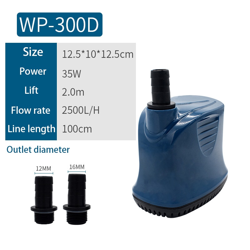 Ultra-Quiet Water Clean Filter Pump Submersible Pump Low Water Level Bottom Suction Circulating Fish Pond Aquarium Tank Fountain