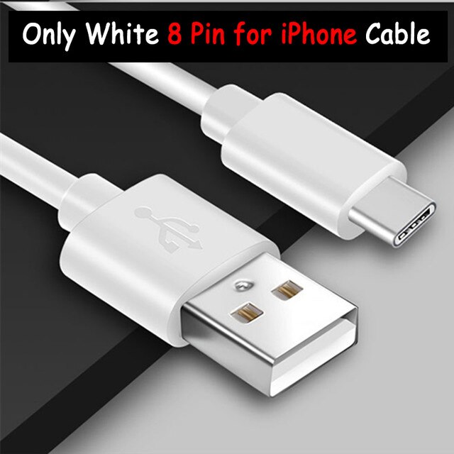 Cable Micro USB 2M 3M tipo C, Cable de carga rápida de 8 pines, Cable USB C de carga rápida 3,0, Cable largo de teléfono para iPhone X, Samsung y Huawei: For iphone / 1 m