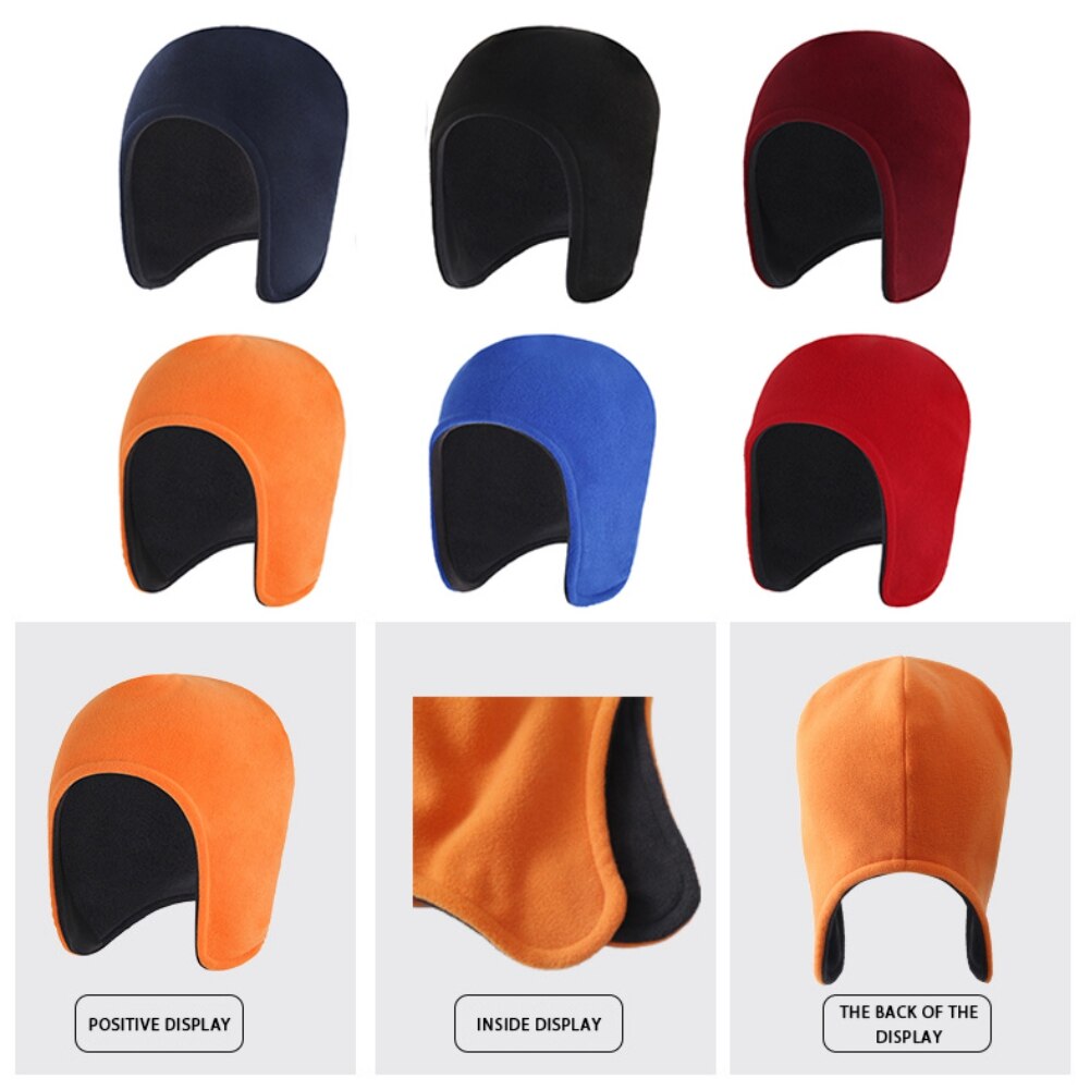 Outdoor Adult Winter Fleece Hat Ear Protection Solid Keep Warm Soft Bonnet Hats Windproof Cycling Earflaps Beanie Cap Snow Hat