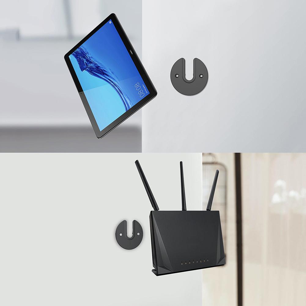 2 Pcs Wall Mounting Brackets Universal Rotatable Adjustable Storage Holder For Router Hard Disk Power Bank