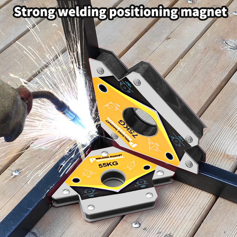 2PCS Magnetic Welding Corner Holder Positioner Soldering Locator for Welding Angles Magnetic Welding Magnet Holder 25LBS