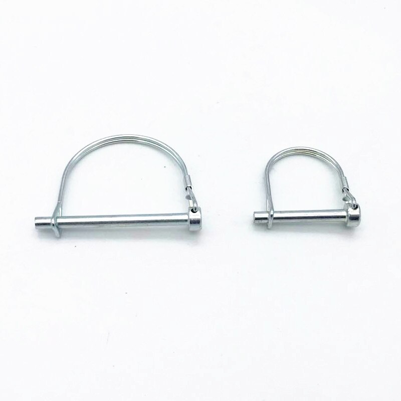 5PCS Spring Carbon Steel PTO Pin Round Arch Wire Shaft Locking Lock Pin Safety Coupler Pin Retainer Farm Trailers Wagons