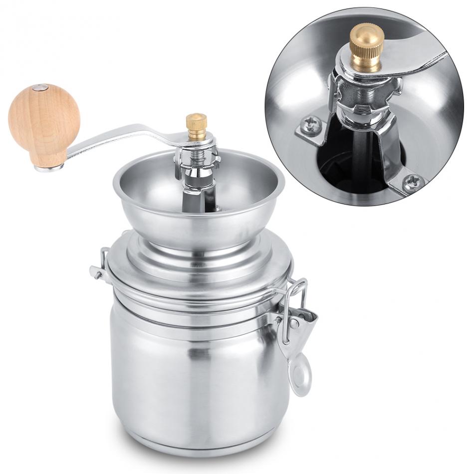 Roestvrij Staal Handmatige Koffiemolen Spice Mill Hand Tool Koffieboon Grind Molinillo Koffiemolen Keuken Burr Grinder