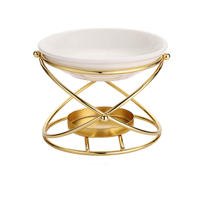 Oil Burner Wax Melt Ceramic Candle Holder Aroma Oil Warmer Spa Yoga Room Meditation Home Decoration Essential Oil: black