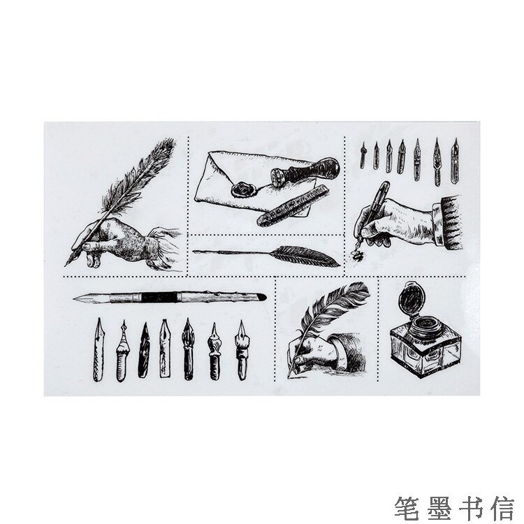 Retro Note Series English Notes Bullet Journal Rubber Stamps for Scrapbooking Cards Decoration Embossing Craft standard stamp: 7