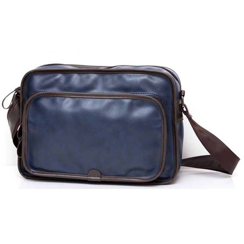 Mode PU Leer Mannen Messenger Bags Casual Crossbody Bag Business Travel Messenger Bag Grote Tassen