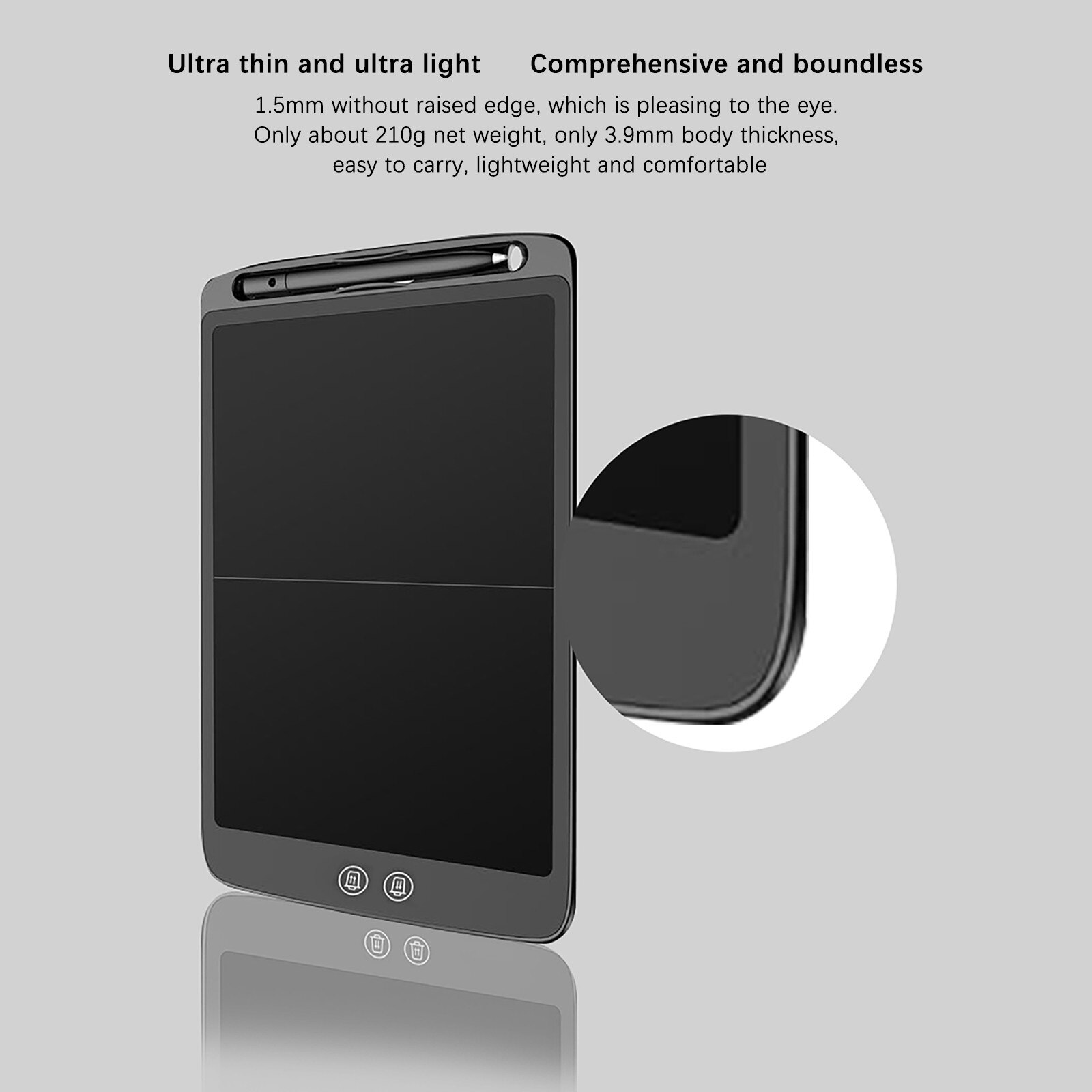 12Inch LCD Handwriting Board with Stylus Magic Board Split Screen Graffiting Drawing Board Writing And Correction Board