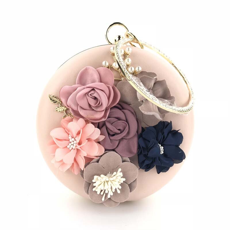 Sac à main rond de soirée pour femmes, pochette de soirée rouge, célèbre de luxe à la de ,: Light Pink