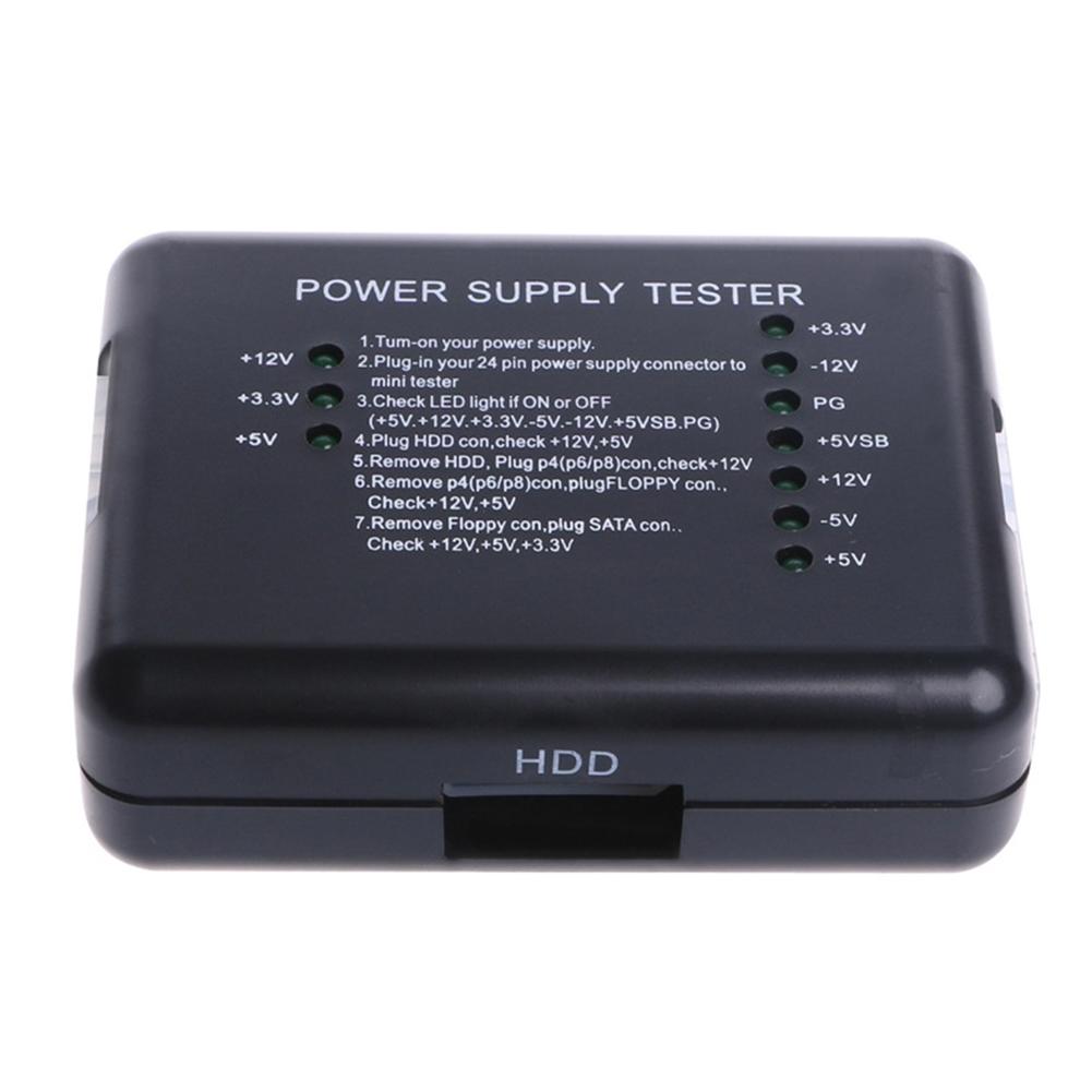 20/24 Pin ATX SATA HDD Power Supply Tester Checker Meter PC Computer Power Supply Measuring Diagnostic Test Tools