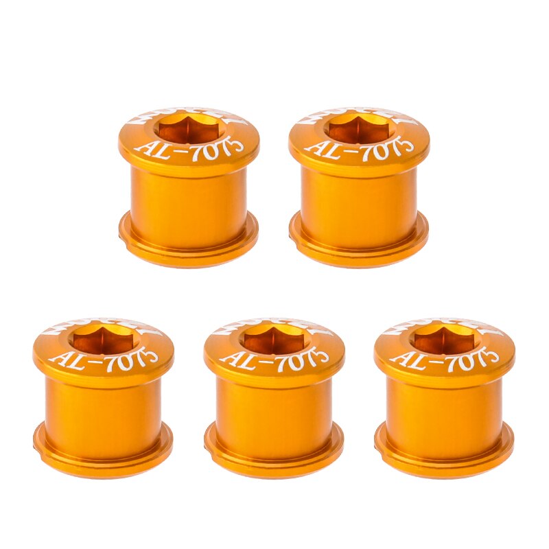 Tornillos para bielas de bicicleta, Tuercas para bielas de aleación de aluminio, superligeras, doble disco, 5 uds.: Double Glod