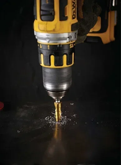 DEWALT-Broca escalonada para ampliar agujeros hexagonales 1/4, cortador de agujeros de Metal y madera recubierto de titanio, DT5026, DT5031, DT5030, DT5027