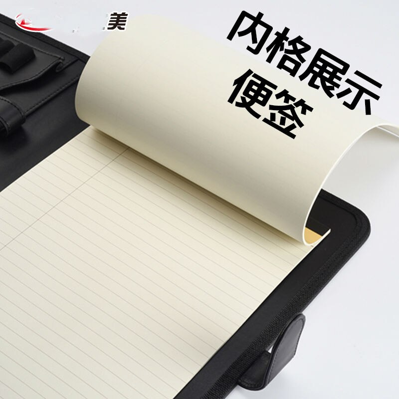 A4 business office zipper PU leather manager a4 file folder document organizer portfolio with calculator hasp padfolio 753A