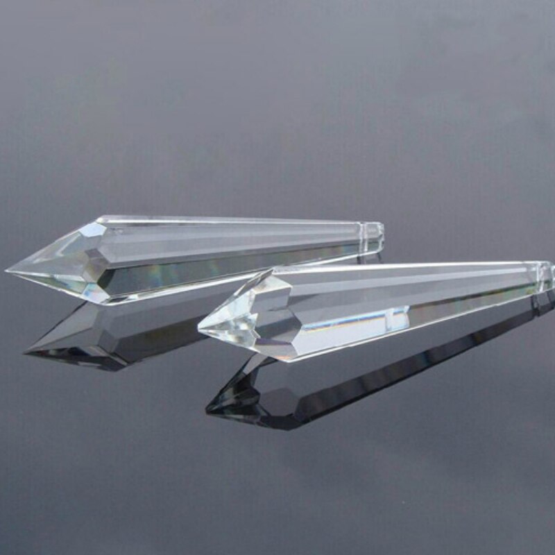 Klare istapper krystal prismer 38mm-100mm krystal u prisme lysekrone glas krystaller vedhæng hængende til lysekrone ophæng