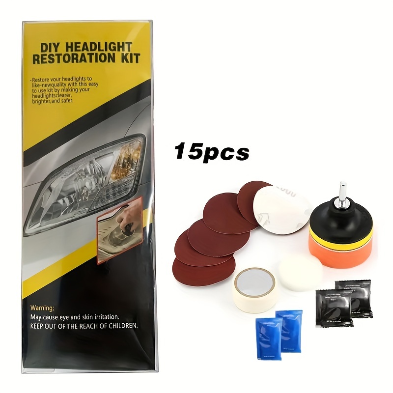 Kits de pulido para restauración de faros de coche, Kits de reparación de faros, pulidor de luz de coche, pasta de limpieza, agente de restauración para el cuidado de la pintura del coche: Default Title