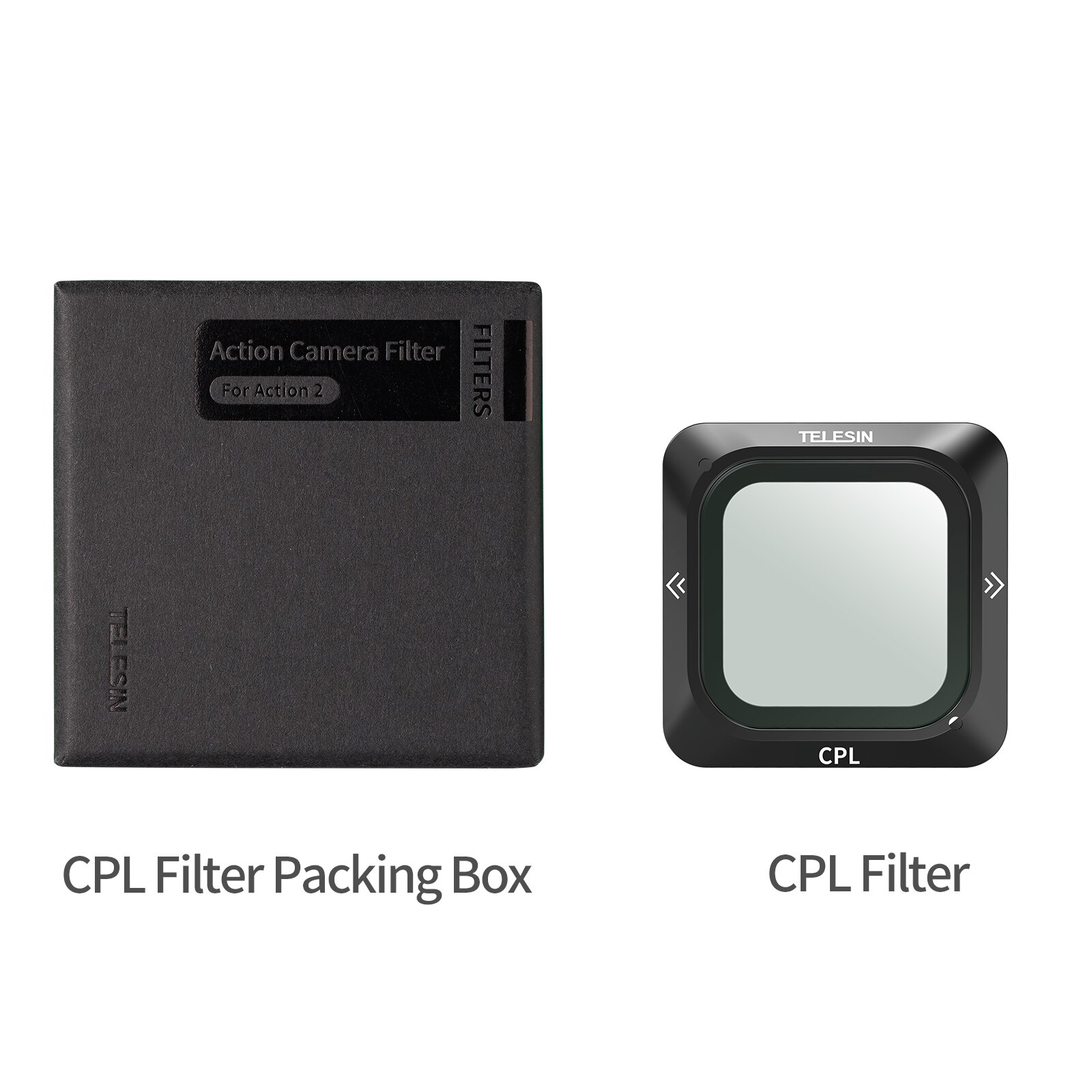 TELESIN-Juego de filtros de lentes ND CPL magnético para cámara DJI Action 2, ND8, ND16, ND32, accesorios de filtro de lentes, marco de aleación de aluminio: CPL