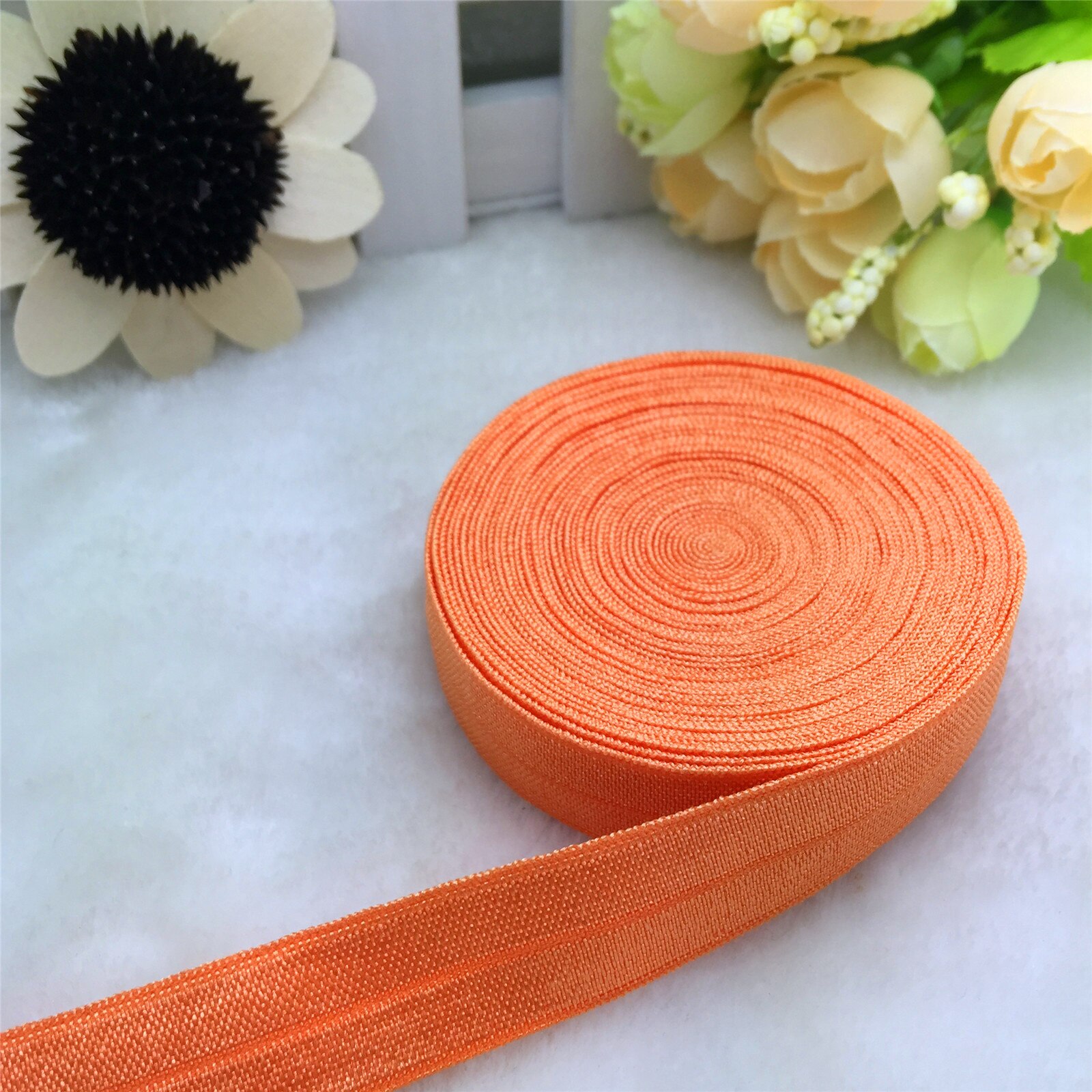 5 Yards 5/8 "15 MM Multirole Foldover Elastische Spandex Satijn Band Elastiekjes