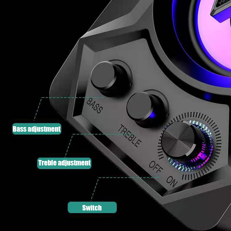 2.1 Channel USB Computer Speakers 9W+3W*2 Subwoofer Set Bass Reinforcement Stereo Speakers for PC Phone Loudspeaker