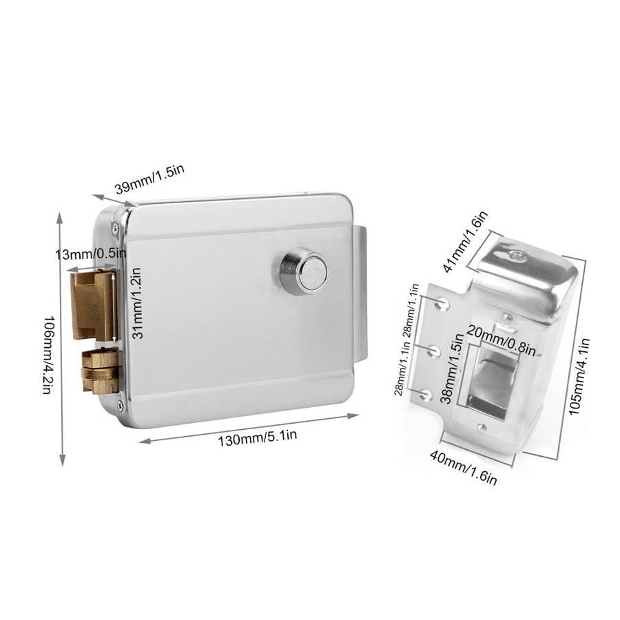 Single Headed Electric Control Lock Kit DC12V High Sensitivity Anti-Theft Security Door Access