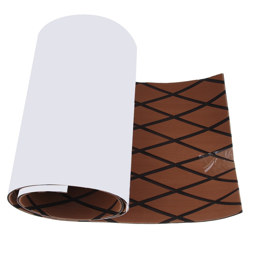 Deluxe 75 Inch x 13 Inch Marine Flooring Faux Teak EVA Foam Boat Decking Sheet Shockproof